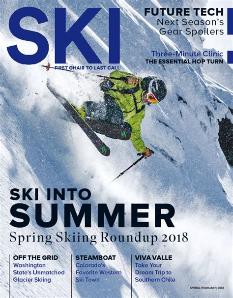 Ski magazine - Jon Jay is a former Senior Editor for SKI Magazine. He directed all ski and ski boot testing for SKI Magazine from 2018 to 2021 and is still willing to test craft beer and good whiskey.. Before joining …